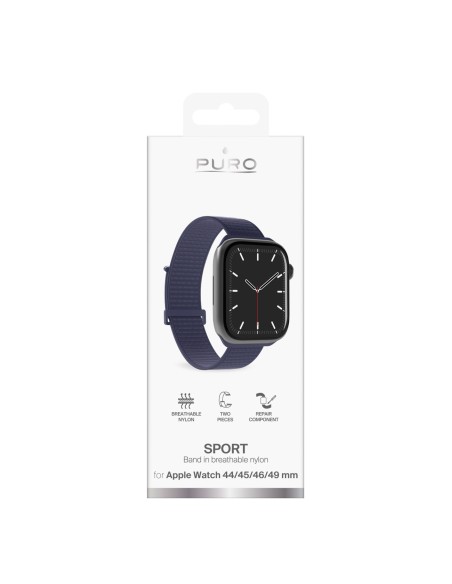 
Nailoninis dirželis, skirtas „Apple Watch 44/ 45/ 46/ 49mm Sport“ – tamsiai mėlynas
