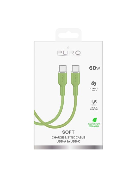 
USB-C 60W 1,5 m ICON lankstus kabelis – žalias
