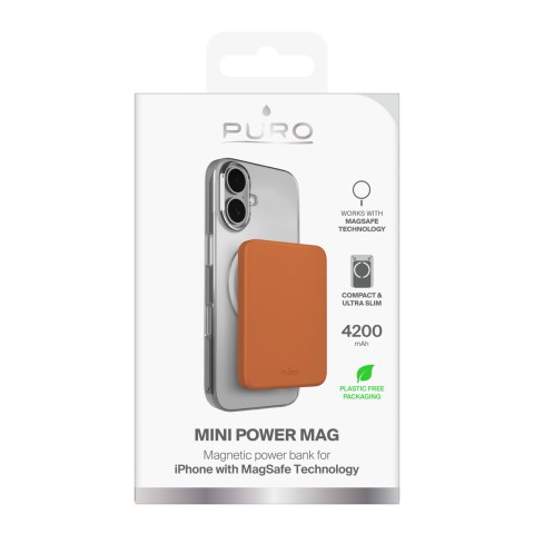 
Itin plonas 4200 mAh USB-C „MagSafe“ magnetinis išorinis akumuliatorius – oranžinis
