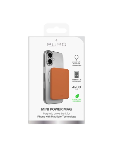 
Itin plonas 4200 mAh USB-C „MagSafe“ magnetinis išorinis akumuliatorius – oranžinis
