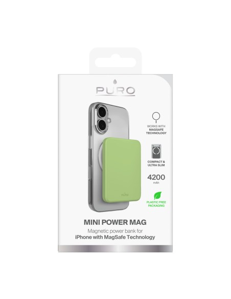 
Itin plonas 4200 mAh USB-C „MagSafe“ magnetinis išorinis akumuliatorius – žalias
