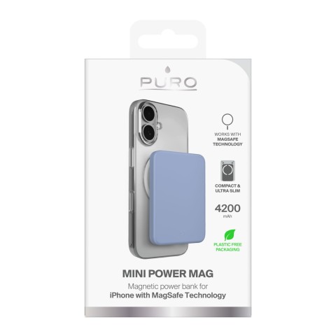 
Itin plonas 4200 mAh USB-C „MagSafe“ magnetinis išorinis akumuliatorius – mėlynas
