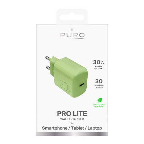 
USB-C Pro Lite 30W sieninis įkroviklis – žalias
