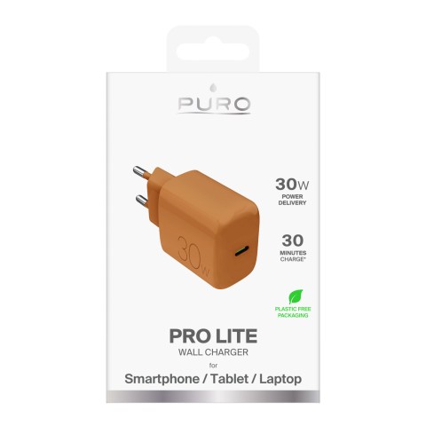 
USB-C Pro Lite 30W sieninis įkroviklis – oranžinis
