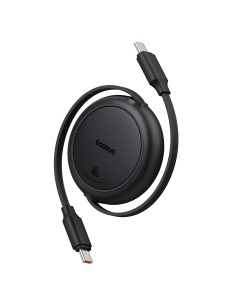 
USB-C Free2Pull 60W 1m ištraukiamas laidas – juodas
