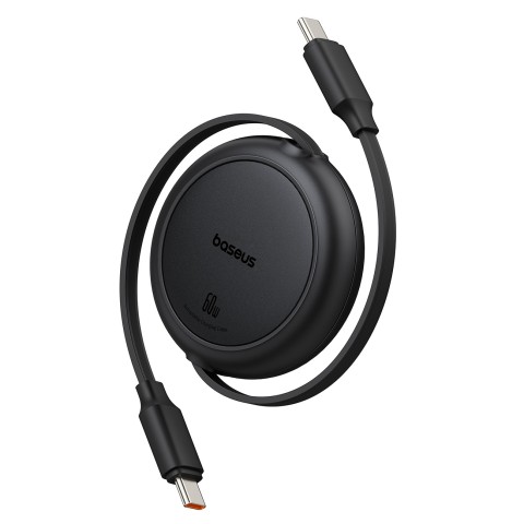 
USB-C Free2Pull 60W 1m ištraukiamas laidas – juodas
