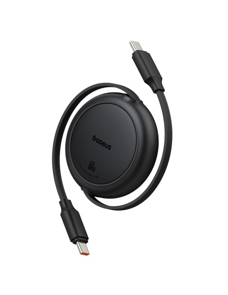 
USB-C Free2Pull 60W 1m ištraukiamas laidas – juodas
