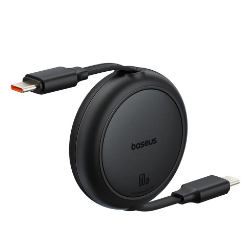 
USB-C Free2Pull 60W 1m ištraukiamas laidas – juodas

