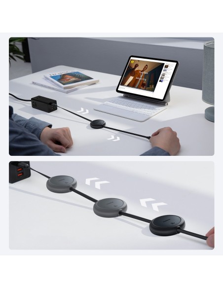 
USB-C Free2Pull 60W 1m ištraukiamas laidas – juodas
