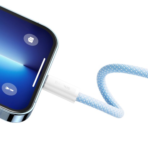 
USB-C laidas – „iPhone Lightning Dynamic“ serijos 20W 1m – mėlynas
