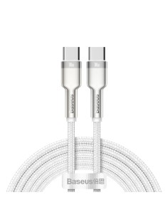 
„Cafule Metal“ 100 W 2 m USB-C laidas – baltas
