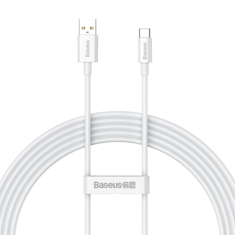 
„Superior“ serijos 100 W 2 m USB-A - USB-C laidas - baltas
