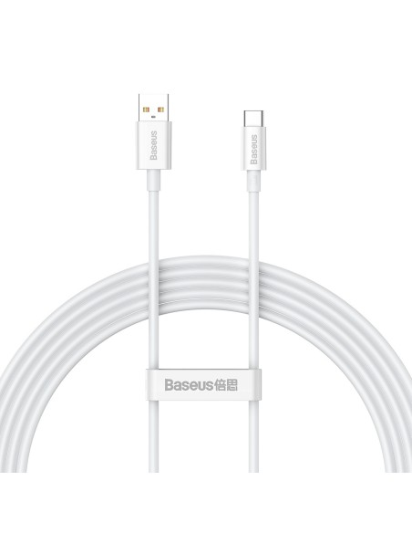 
„Superior“ serijos 100 W 2 m USB-A - USB-C laidas - baltas
