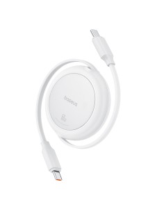 
USB-C „Free2Pull“ 60 W 1 m ištraukiamas laidas – baltas
