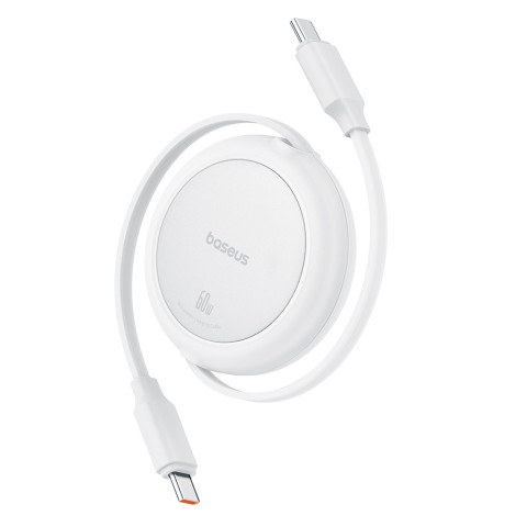 
USB-C „Free2Pull“ 60 W 1 m ištraukiamas laidas – baltas
