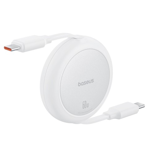 
USB-C „Free2Pull“ 60 W 1 m ištraukiamas laidas – baltas
