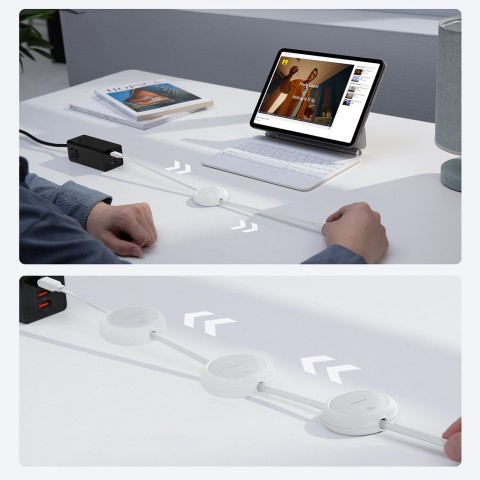 
USB-C „Free2Pull“ 60 W 1 m ištraukiamas laidas – baltas
