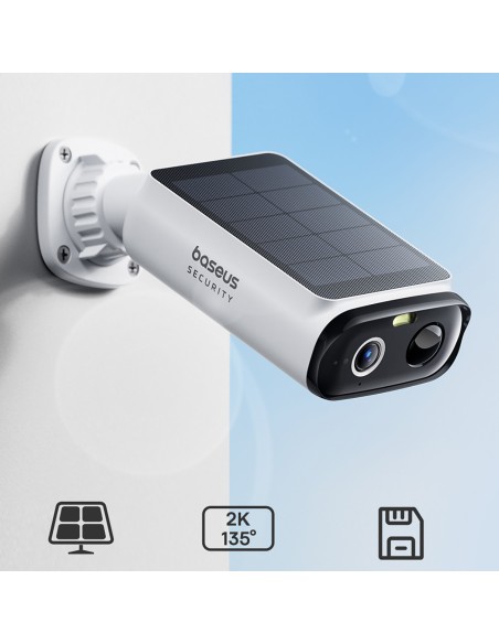 
„Security S1 Lite“ 5200mAh 2K saulės baterijų lauko kamera – balta
