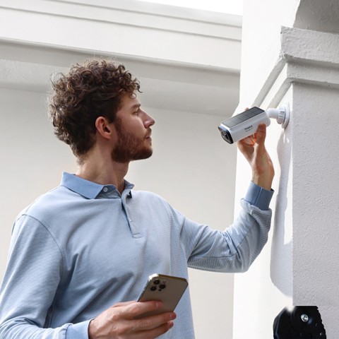 
„Security S1 Lite“ 5200mAh 2K saulės baterijų lauko kamera – balta

