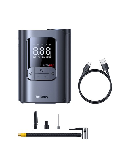 
Akumuliatorinis kompresorius su 3 antgaliais 150PSI 26 l/ min 82W - juodas
