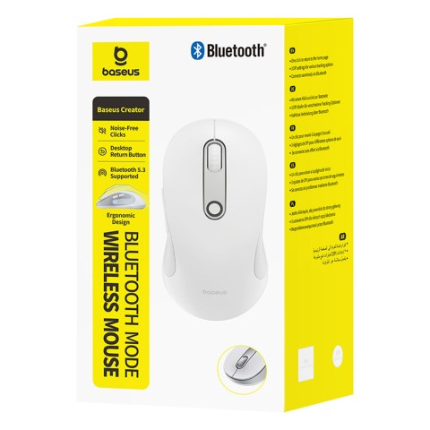
Belaidė ergonomiška „Bluetooth“ pelė F02 – balta
