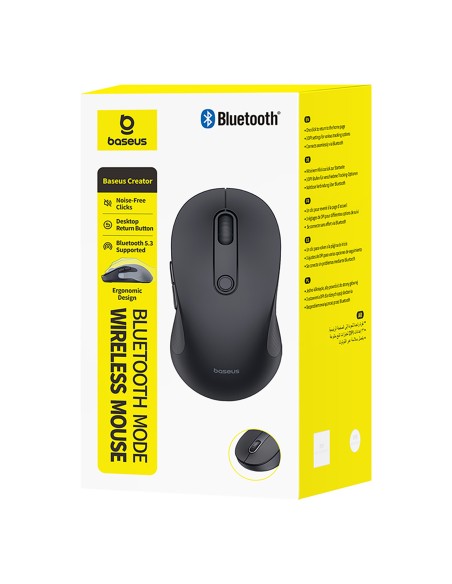 
Belaidė ergonomiška „Bluetooth“ pelė F02 - juoda
