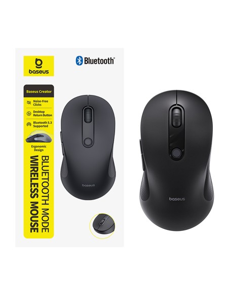 
Belaidė ergonomiška „Bluetooth“ pelė F02 - juoda
