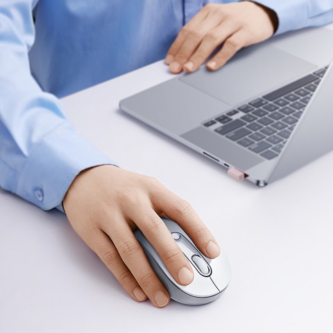 
Belaidė ergonomiška USB 2.4GHz pelė F02 - balta
