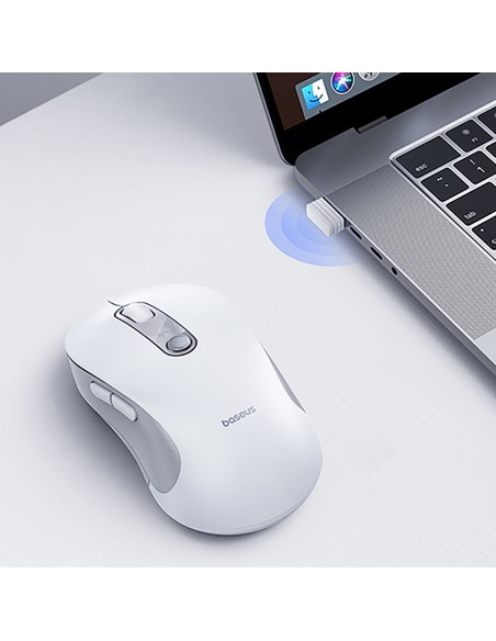
Belaidė ergonomiška USB 2.4GHz pelė F02 - balta
