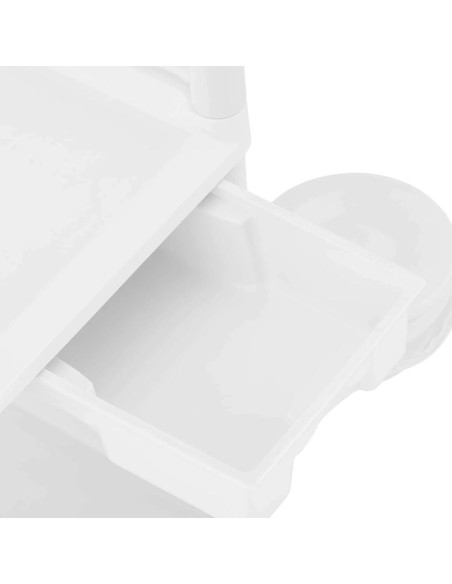 Kosmetikos laboratorinis vežimėlis 2 lentynos 2 stalčiai 3 konteineriai 71 x 45 x 90 cm 20 kg Kosmetikos laboratorinis vežimėlis 2 lentynos 2 stalčiai 3 konteineriai 71 x 45 x 90 cm 20 kg