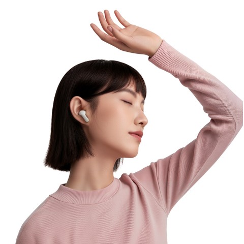 
„Buds ENC SBC IPX4“ belaidės „Bluetooth“ ausinės – baltos
