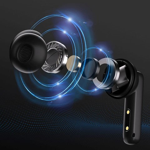 
T13 ANC IPX5 belaidės „Bluetooth“ ausinės – juodos
