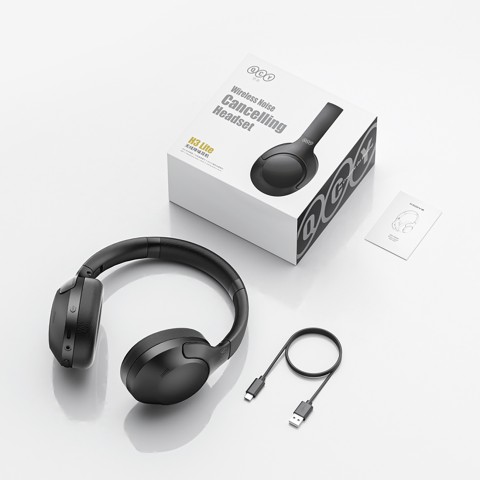 
H3 Lite ANC belaidės „Bluetooth“ ausinės, uždedamos ant ausies – juodos
