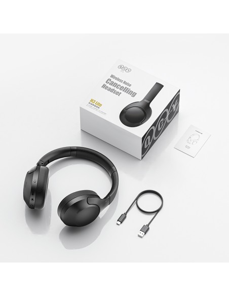 
H3 Lite ANC belaidės „Bluetooth“ ausinės, uždedamos ant ausies – juodos
