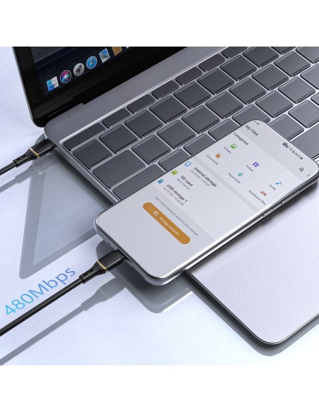 
USB-C – iPhone Lightning laidas su silikoniniu pynimu 30W 1m – juodas
