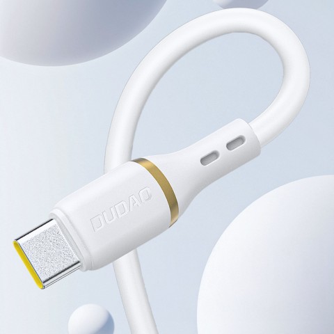 
USB-A – iPhone Lightning laidas su silikoniniu pynimu 30W 1m – baltas
