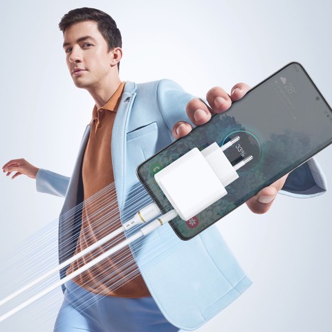 
USB-A – iPhone Lightning laidas su silikoniniu pynimu 30W 1m – baltas
