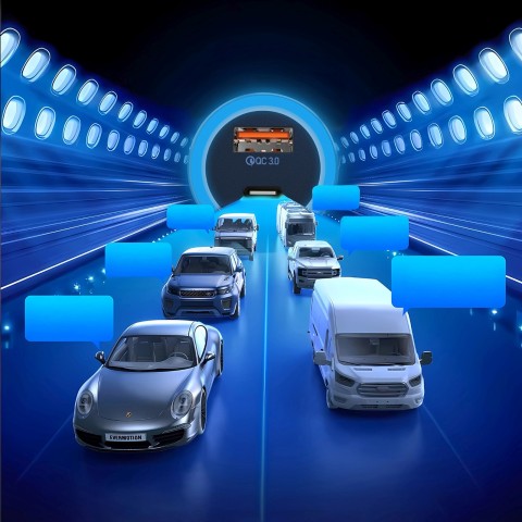 
USB-A USB-C PD QC LED automobilinis įkroviklis 120 W – pilkas
