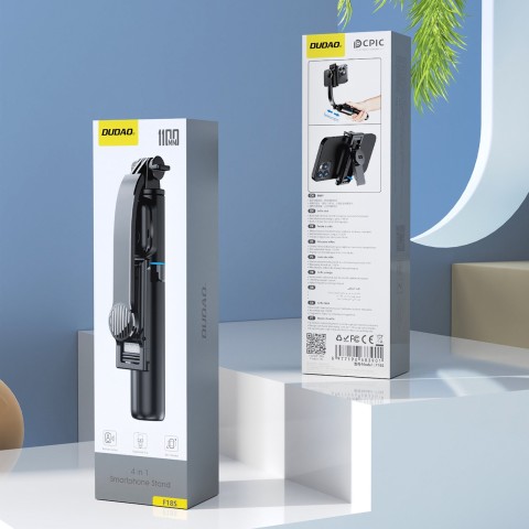 
Asmenukių lazda 4in1 sulankstoma trikojis su nuotolinio valdymo pultu 110 cm - juoda
