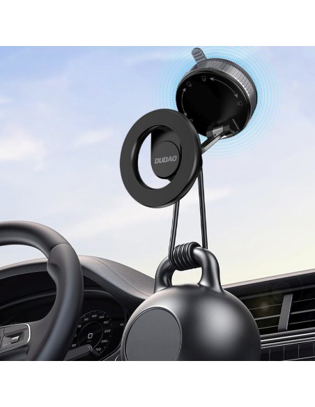 
Magnetinis automobilinis išmaniojo telefono laikiklis su siurbtuku „MagSafe“ – juodas
