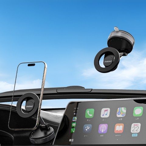 
Magnetinis automobilinis išmaniojo telefono laikiklis su siurbtuku „MagSafe“ – juodas
