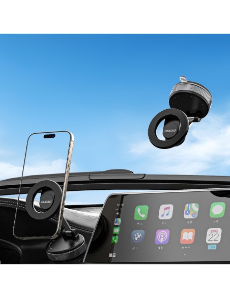
Magnetinis automobilinis išmaniojo telefono laikiklis su siurbtuku „MagSafe“ – juodas

