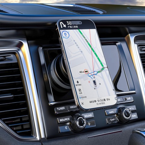 
„MagSafe“ 15 W belaidis automobilinis įkroviklis su siurbtuku išmaniesiems telefonams
