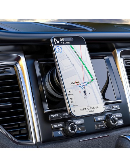 
„MagSafe“ 15 W belaidis automobilinis įkroviklis su siurbtuku išmaniesiems telefonams
