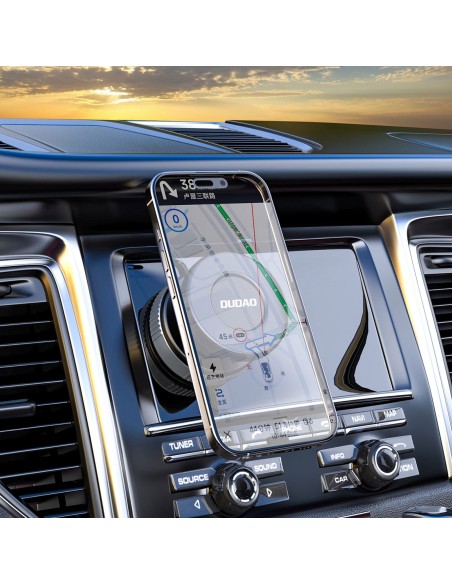 
„MagSafe“ automobilinis išmaniojo telefono laikiklis su siurbtuku priekiniam stiklui ir prietaisų skydeliui – juodas
