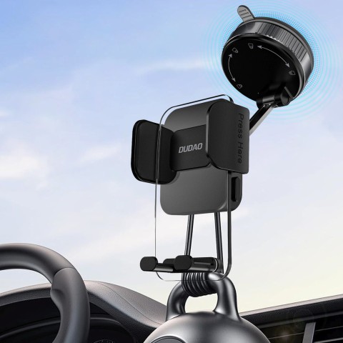 
Automobilinis išmaniojo telefono laikiklis su siurbtuku, skirtas prietaisų skydeliui – juodas

