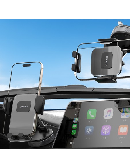 
Automobilinis išmaniojo telefono laikiklis su siurbtuku, skirtas prietaisų skydeliui – juodas
