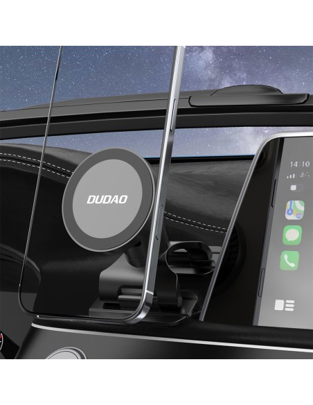 
„MagSafe“ automobilio išmaniojo telefono laikiklis prietaisų skydeliui ir priekiniam stiklui – juodas
