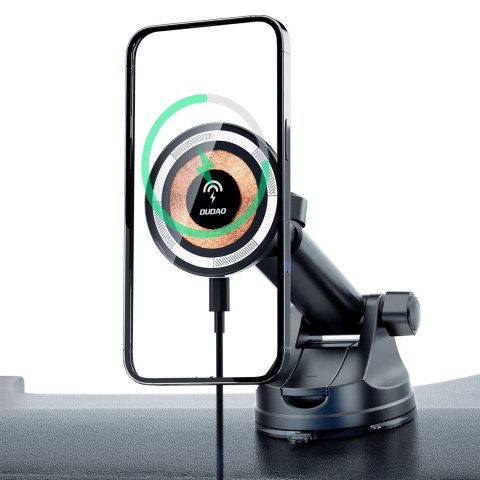 
„Magsafe“ 15 W belaidis automobilinis išmaniojo telefono laikiklis – juodas
