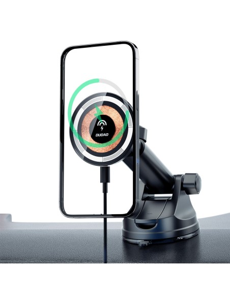 
„Magsafe“ 15 W belaidis automobilinis išmaniojo telefono laikiklis – juodas
